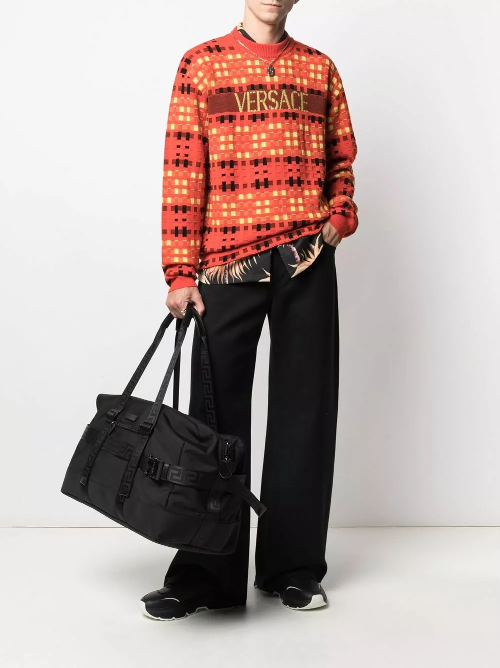 Versace Tartan jacquard jumper 4 Versace tartan-jacquard jumper