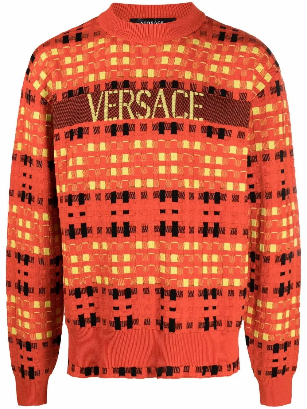 Versace Tartan jacquard jumper 3 Versace tartan-jacquard jumper