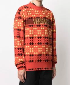 Versace Tartan jacquard jumper 9 Versace tartan-jacquard jumper