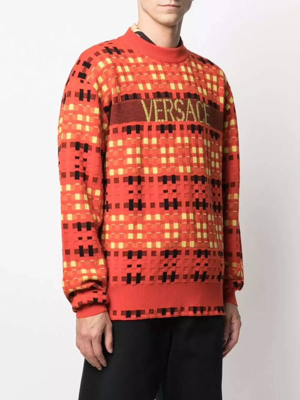 Versace Tartan jacquard jumper 5 Versace tartan-jacquard jumper