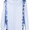 Versace baroque-panel striped shirt