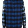Versace Baroccoflage-print plaid shirt