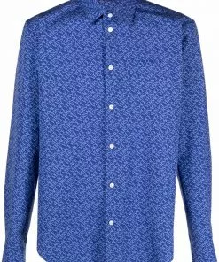 Versace logo-print poplin shirt