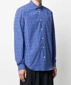 Versace logo-print poplin shirt