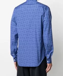 Versace logo-print poplin shirt