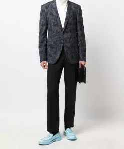 Versace Baroccoflage-print pinstripe blazer
