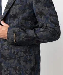 Versace Baroccoflage-print pinstripe blazer