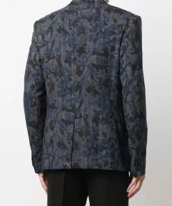Versace Baroccoflage-print pinstripe blazer