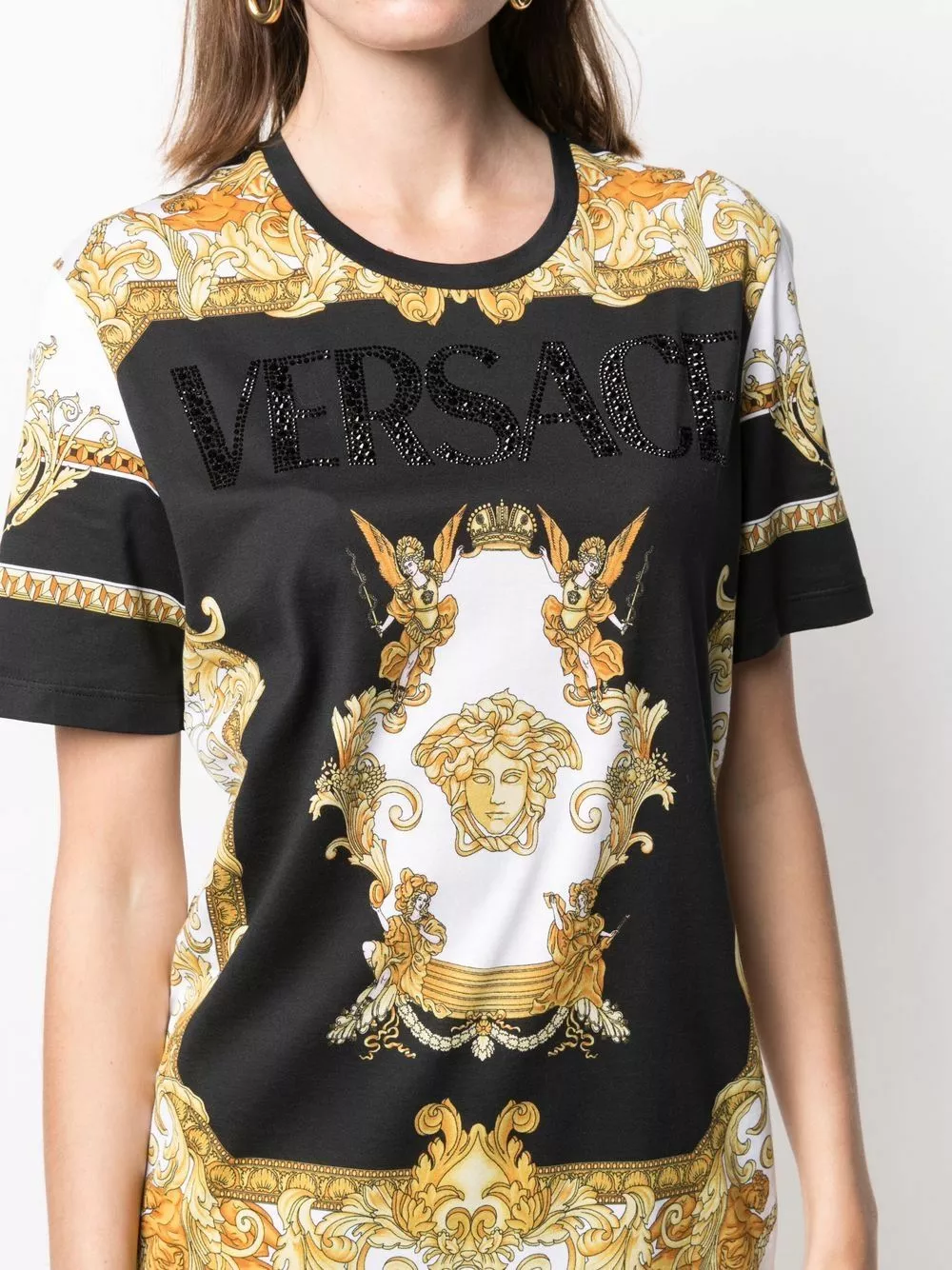 Versace Medusa Renaissance print logo T shirt 7 Versace Medusa Renaissance-print logo T-shirt