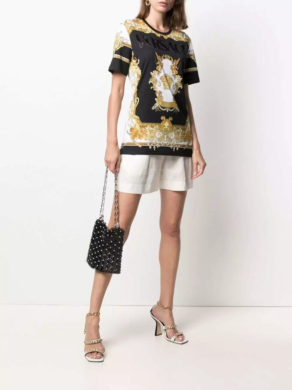 Versace Medusa Renaissance print logo T shirt 4 Versace Medusa Renaissance-print logo T-shirt