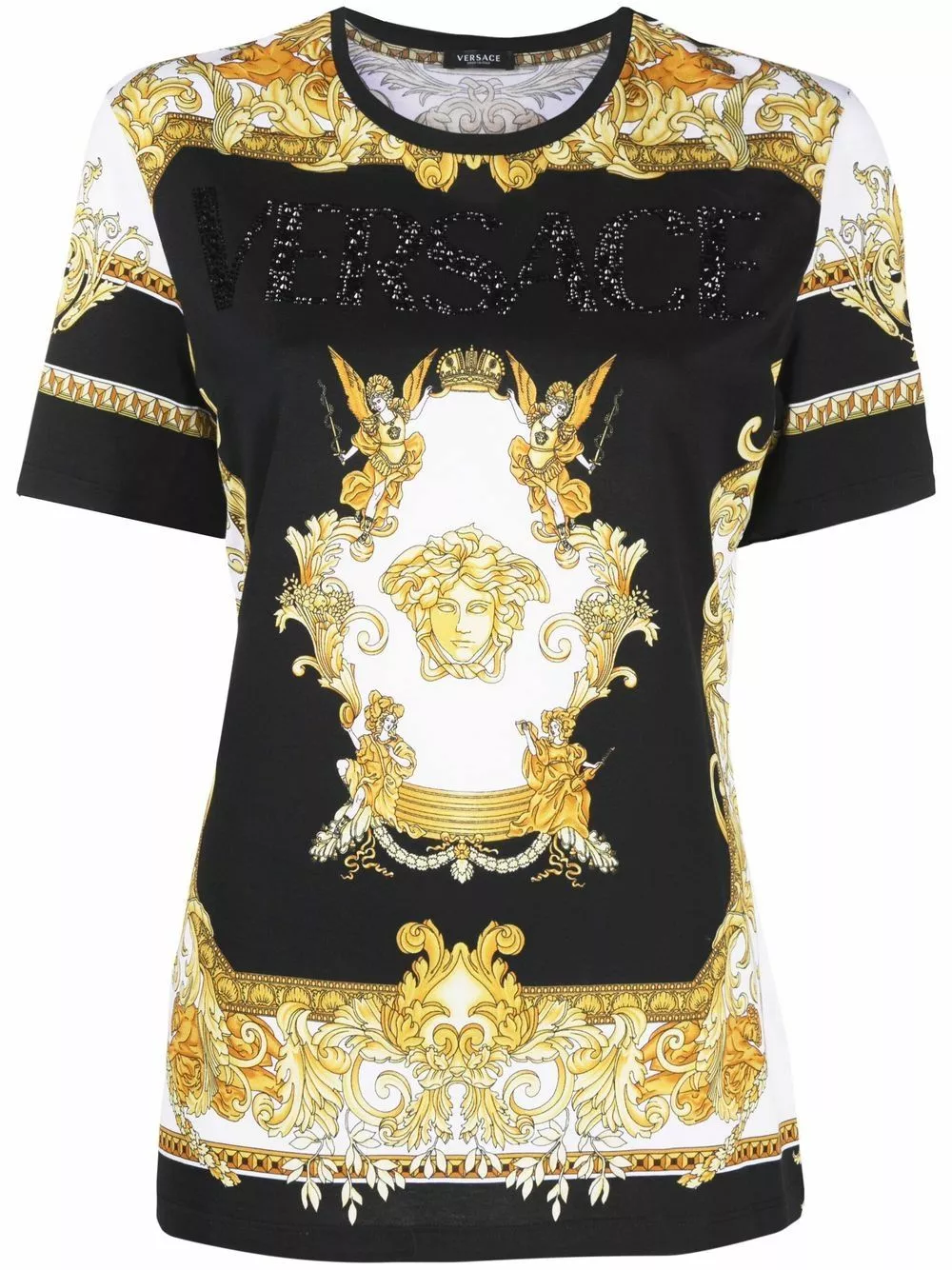 Versace Medusa Renaissance print logo T shirt 3 Versace Medusa Renaissance-print logo T-shirt