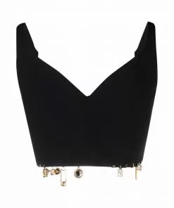 Versace embellished bustier top