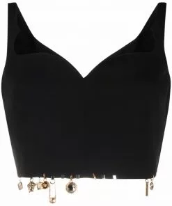 Versace embellished bustier top