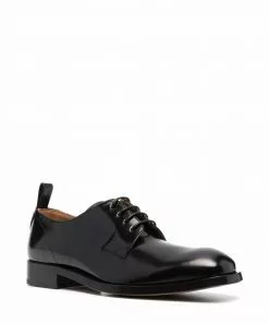 Versace V leather lace-up shoes