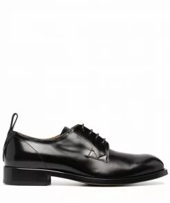 Versace V leather lace-up shoes