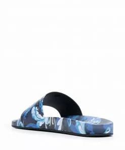 Versace Baroccoflage slip-on flat slides