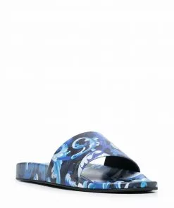 Versace Baroccoflage slip-on flat slides