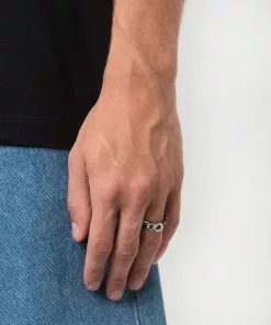 Versace chain-link detail ring