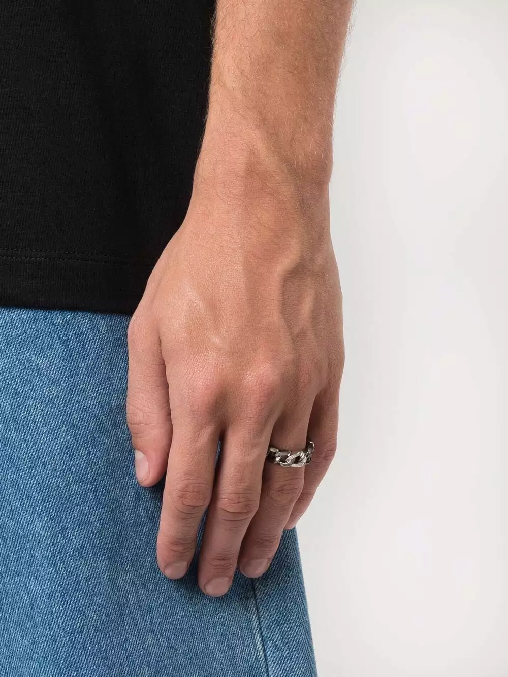 Versace Chain link detail ring 4 Versace chain-link detail ring