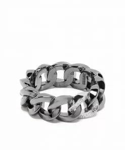 Versace chain-link detail ring