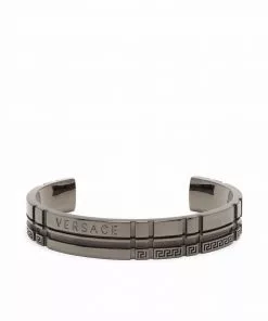 Versace Greca-engraved cuff bracelet