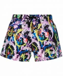 Versace Baroccoflage print swim shorts