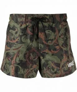 Versace baroque-print swim shorts