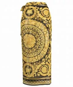 Versace Barocco-print beach cover-up