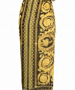 Versace Barocco-print beach cover-up