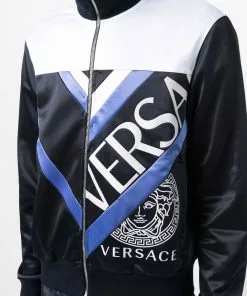 Versace logo-print zip-fastening sweatshirt