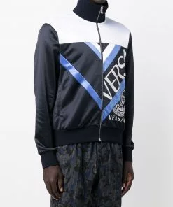 Versace logo-print zip-fastening sweatshirt