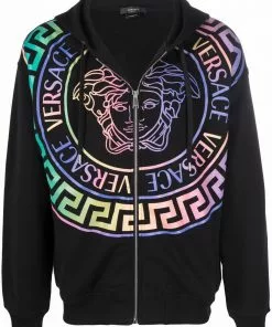 Versace Medusa logo-print zip hoodie