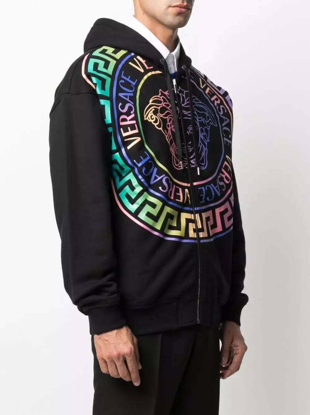 Versace Medusa logo print zip hoodie 5 Versace Medusa logo-print zip hoodie