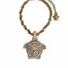 Versace Crystal embellished Medusa charm bracelet 2 Versace crystal-embellished Medusa charm bracelet