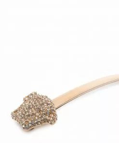 Versace La Medusa crystal-embellished hair pin