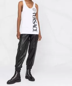 Versace logo-print cotton vest
