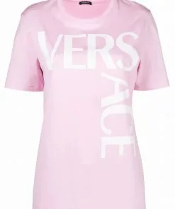 Versace Medusa logo-lettering T-shirt