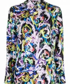 Versace Baroccoflage-print silk shirt