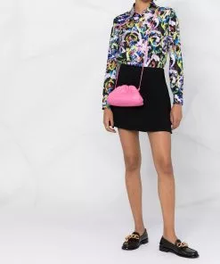 Versace high-waisted satin miniskirt