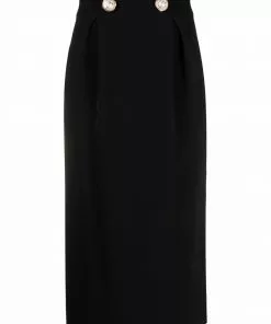 Versace crystal-embellished midi skirt