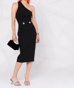 Versace crystal-embellished midi skirt