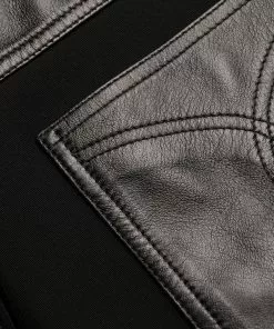 Versace bi-material skinny-fit trousers