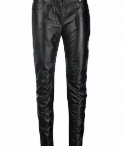 Versace bi-material skinny-fit trousers
