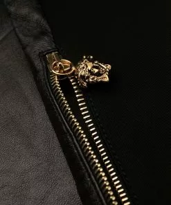 Versace bi-material skinny-fit trousers