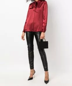 Versace bi-material skinny-fit trousers