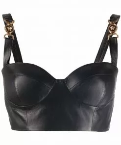 Versace Medusa-plaque bustier top