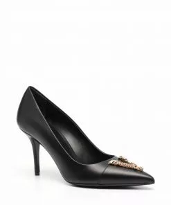 Versace Virtus leather pumps