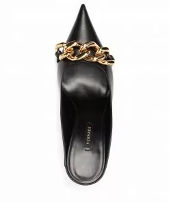 Versace Medusa chain-trim backless mules