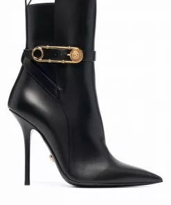 Versace Safety Pin high-heel boots