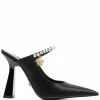 Versace crystal-embellished mule pumps